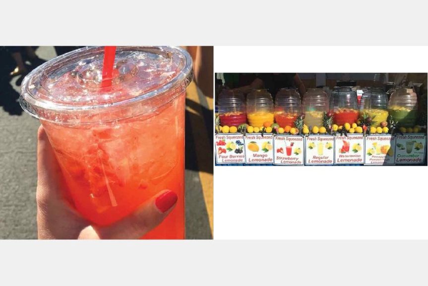Feature a flavored lemonade station. Serve in clear plastic cups for free advertising as your guests walk the farm with a cup in hand.