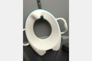 Hang a toddler seat in each portable restroom.