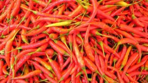 5. Hot peppers (tie)