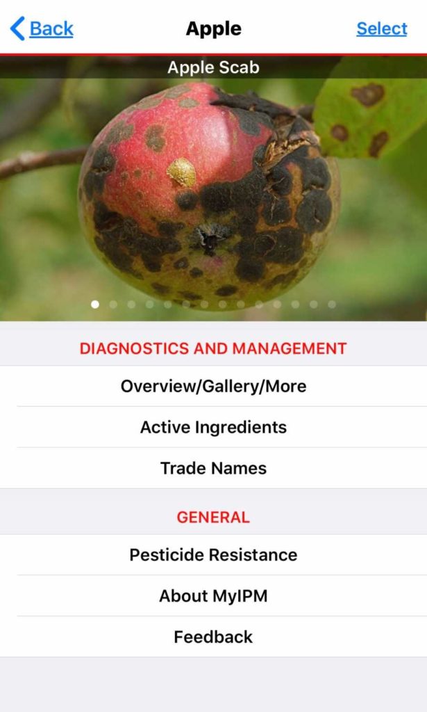MyIPM app screen capture