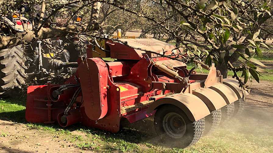 Gearmore grinding in the orchard