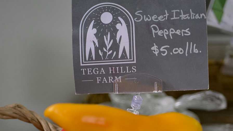 Retail market sign at Tega Hills Farm
