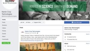 Kemin Crop Technologies Connects with Audience Via Facebook