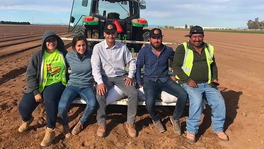 Employees on the farm