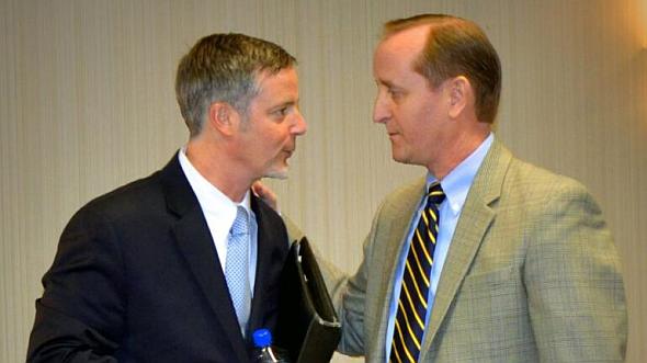 Doug McKalip with Jim Bair of USApples