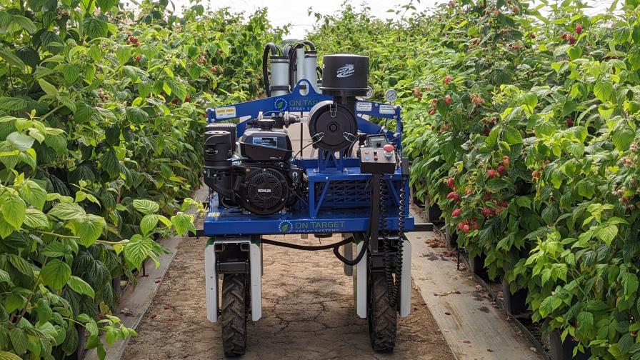 OnTarget electrostatic autonomous sprayer. (Photo: OnTarget Spray Systems)