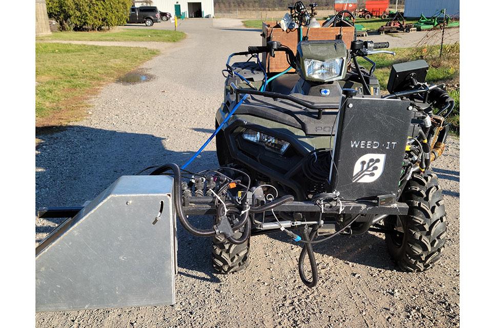 Weed-It Sprayer attached to an ATV ready for use