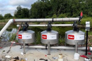 Whole-farm filtration system with automatic backwashing (Toro)