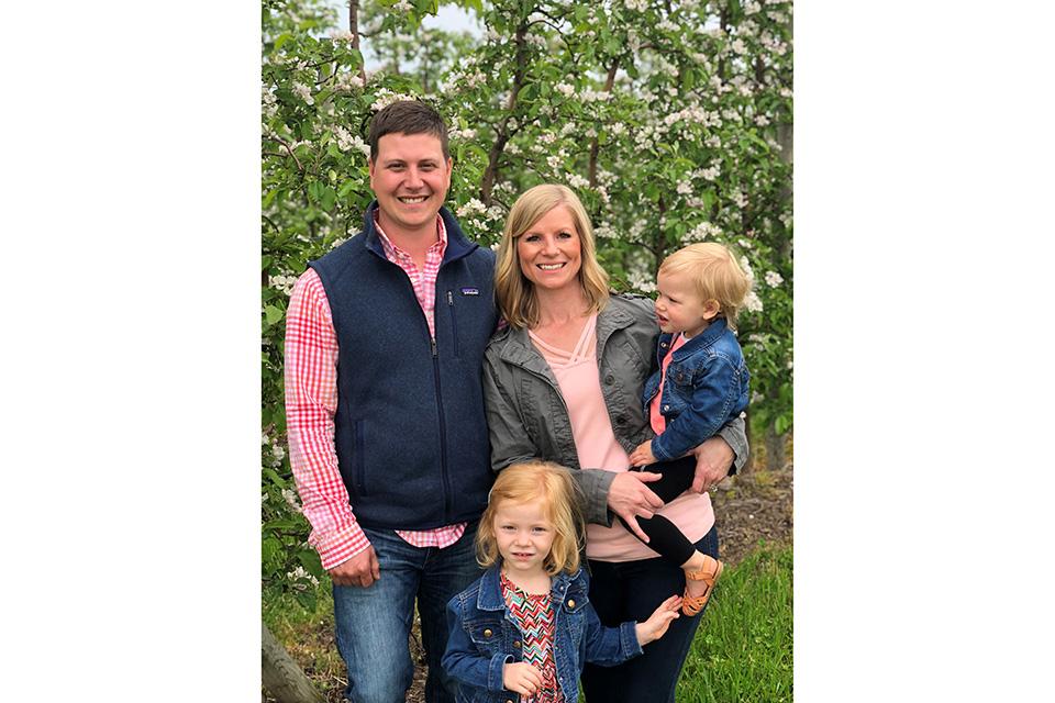 Bobby Brown of Orchard Dale Fruit Co. with his family