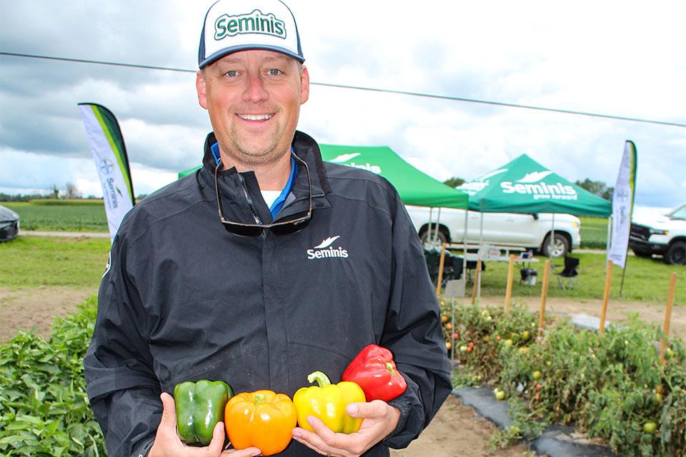 Adam Marschel of Seminis Vegetables at 2024 seed trials