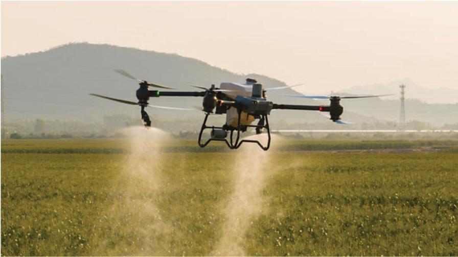 DJI Agras T50 Sprayer Drone in action