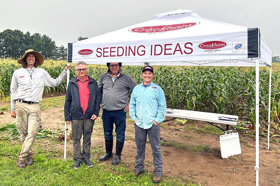 Crookham Co. vegetable breeding team in the field