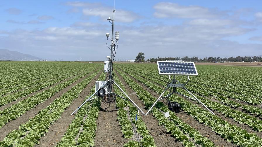 weather station in field at Nature's Reward