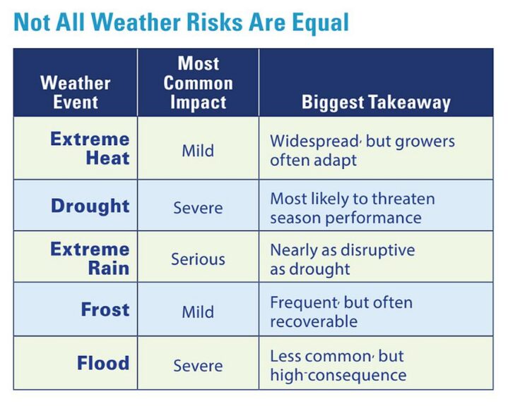 Ranking Weather Risks