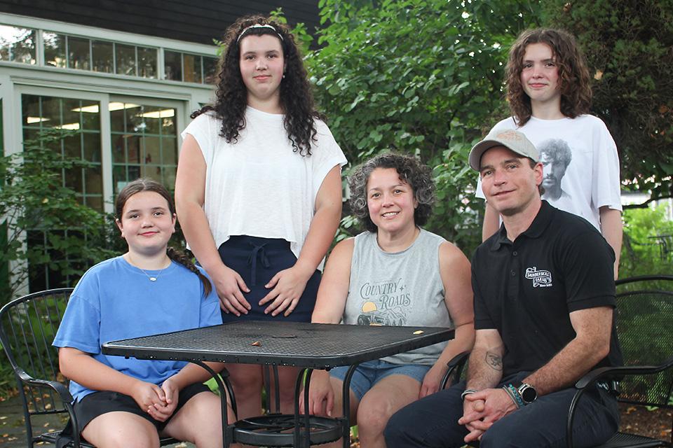 Jennifer and Ryan Shea with daughters at Saunderskill Farms