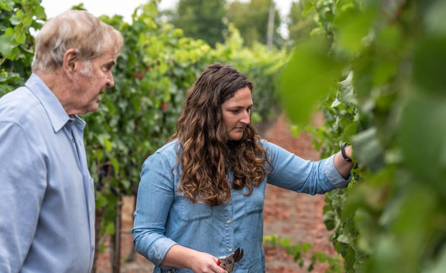 Emeritus Vineyards founder Brice Cutrer Jones and daughter Mari Jones
