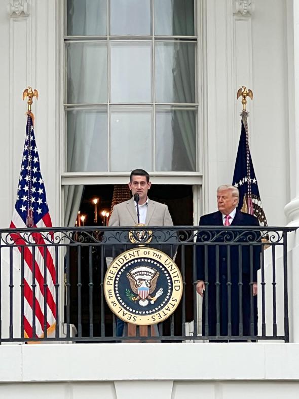 Joel Viereck of Viereck Farms speaking at White House
