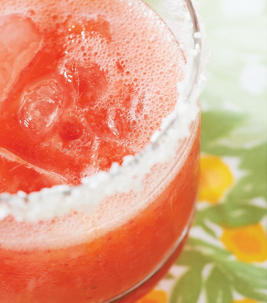 A closeup of Strawberry Fizzers recipe