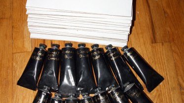 Two years' worth of painting supplies
