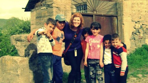 With our village children