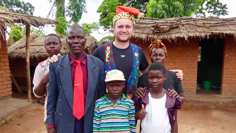 Conor with his homestay family