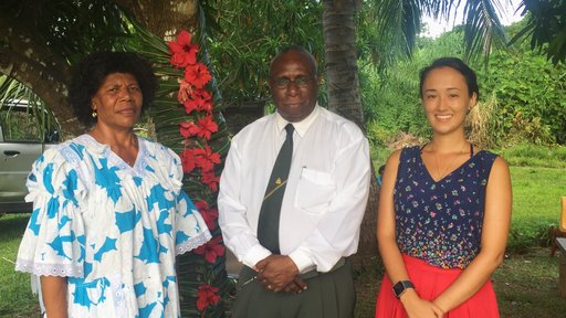 PCV Emma and the President of Vanuatu