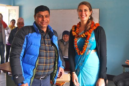 Rachel with her government counterpart, Jhabindra Neupane.