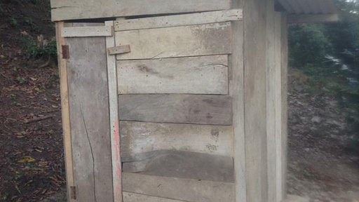 Completed latrine