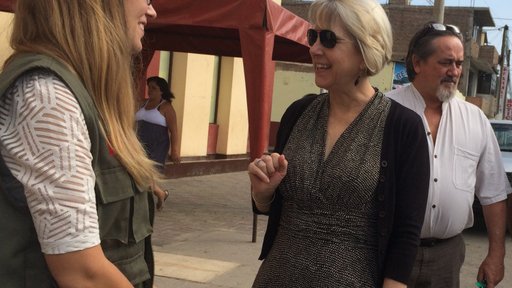 With Peace Corps Volunteer Adrienne Peck