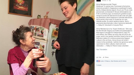 Volunteer Haley B. with her host mother Anna Nikolaevna.