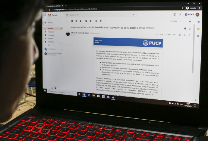 Find more about about the academic semester through your PUCP email