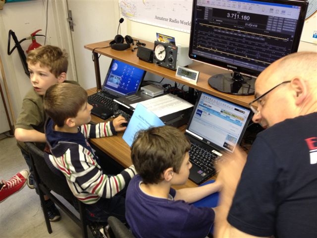 Alessandro (DJ0MDO) during 2013 Kid's Day Activity