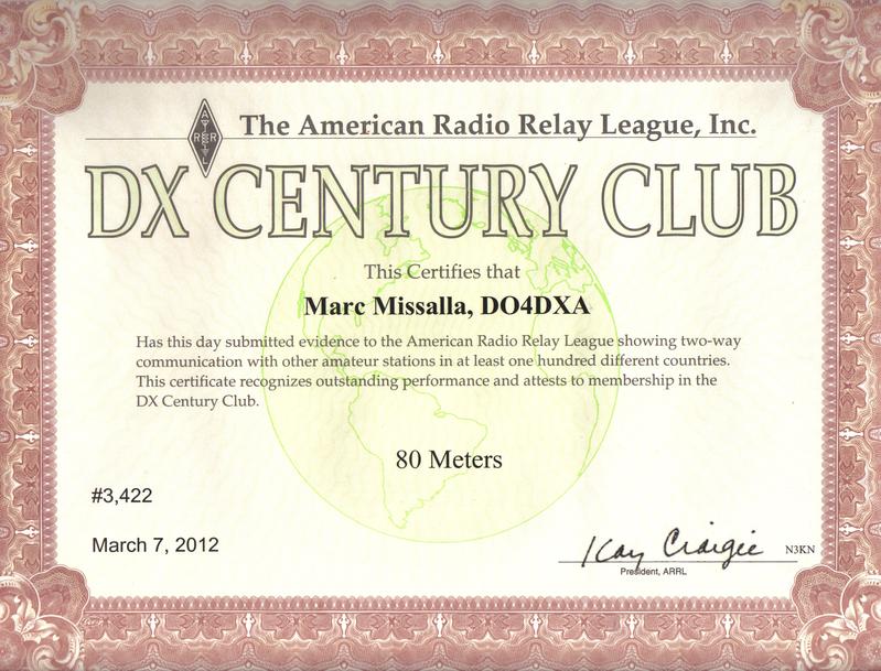 DO4DXA 80M DXCC