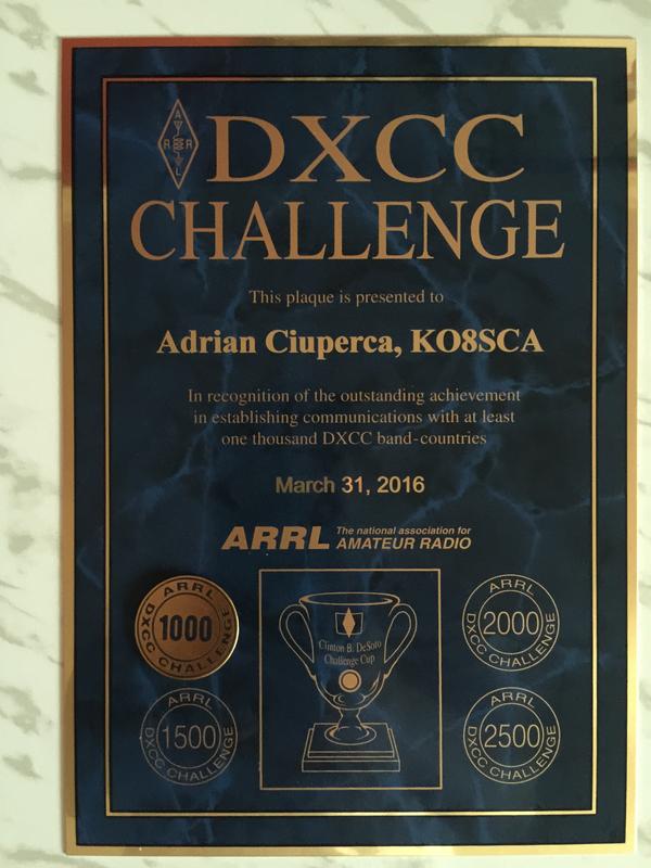 KO8SCA DXCC Challange