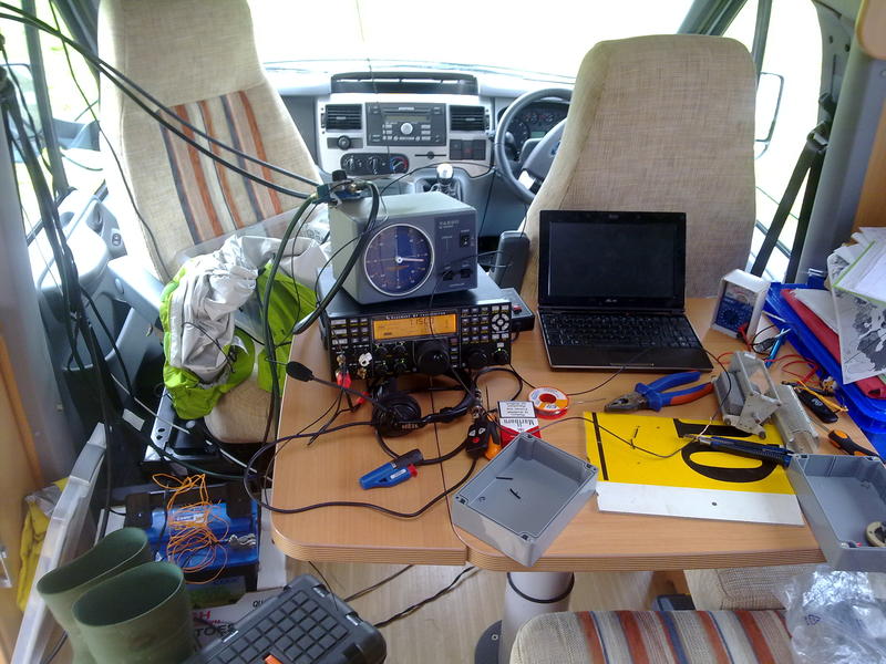 my portable office during antenna set up