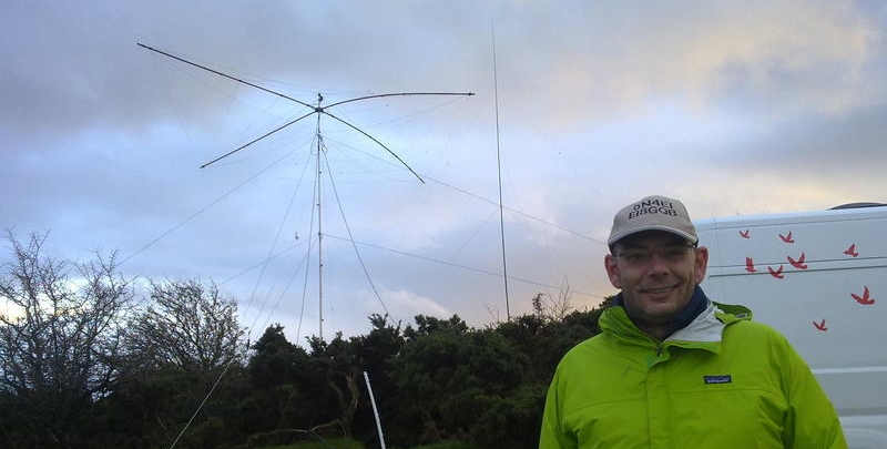 Antenna park ready for the contest + proud operator