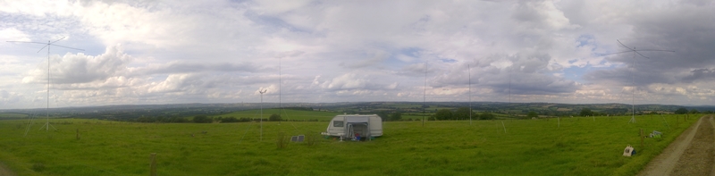 Complete view of the installations for EI1A IOTA contest