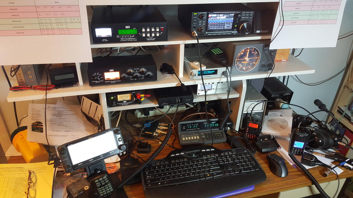 The main Digital part of my shack with the IC-7300 and an ID-5100A Delux