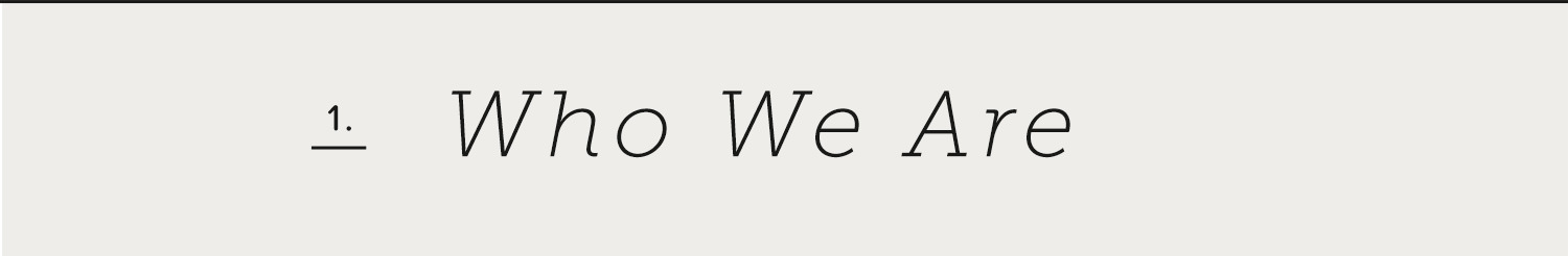 1 Whoweare 1 Whoweare