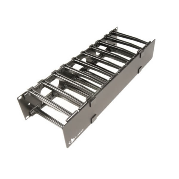 Product image for SIEMON HCM-6-2U ROUTEIT HORIZONTAL CABLE MANAGER,SGL-SIDED,6"" DEEP W/CVR,2U,BLK