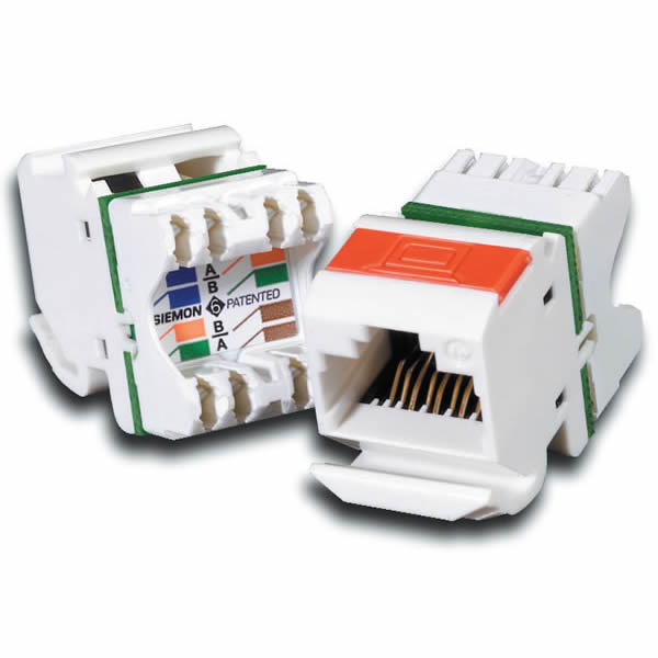 Product image for SIEMON MX6-02 CAT6 JACK WHITE