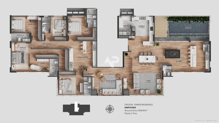 Apartamento Unificado Exclusivo