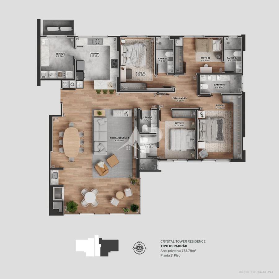 Apartamento tipo 1