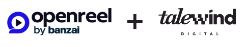 Open Reel by Banzai and TaleWind Logos side by side