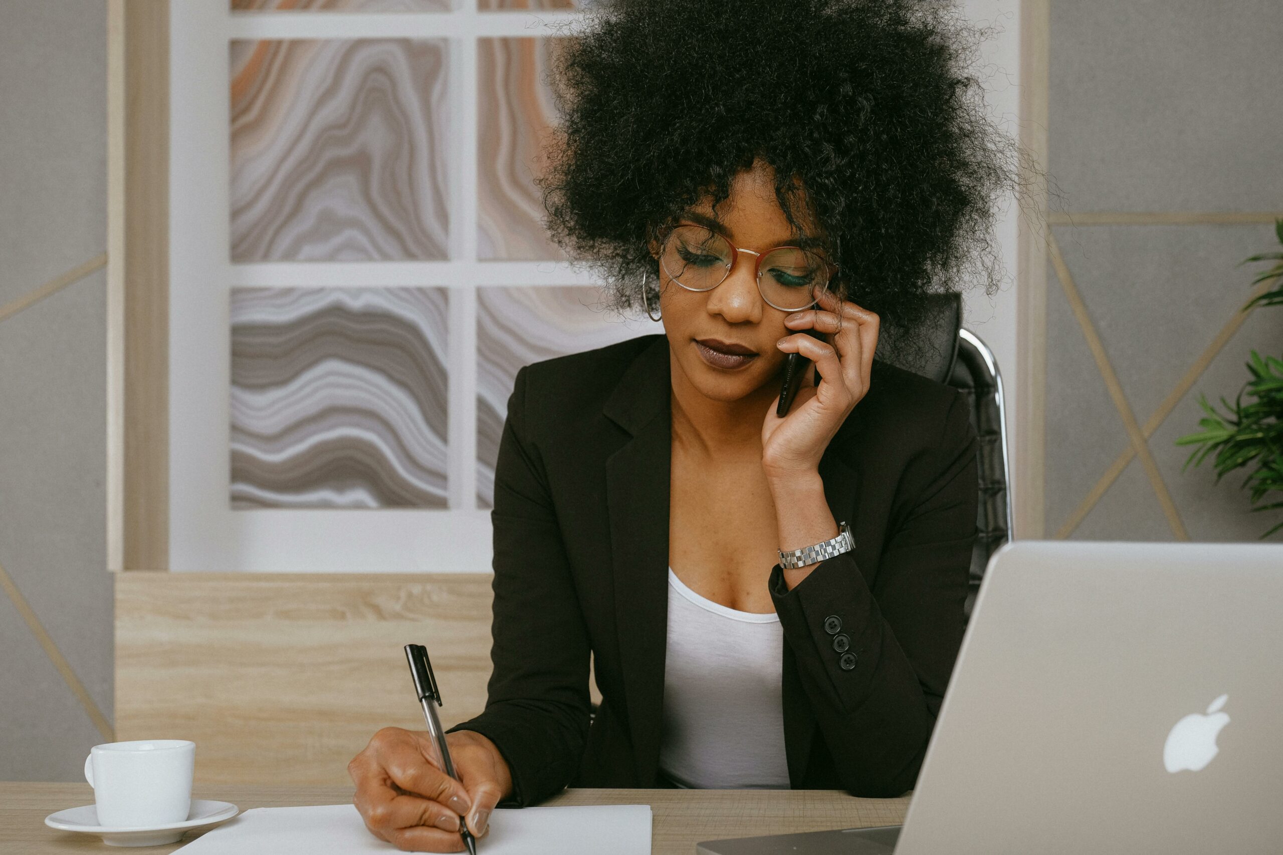 A woman studying and upskilling for future jobs.