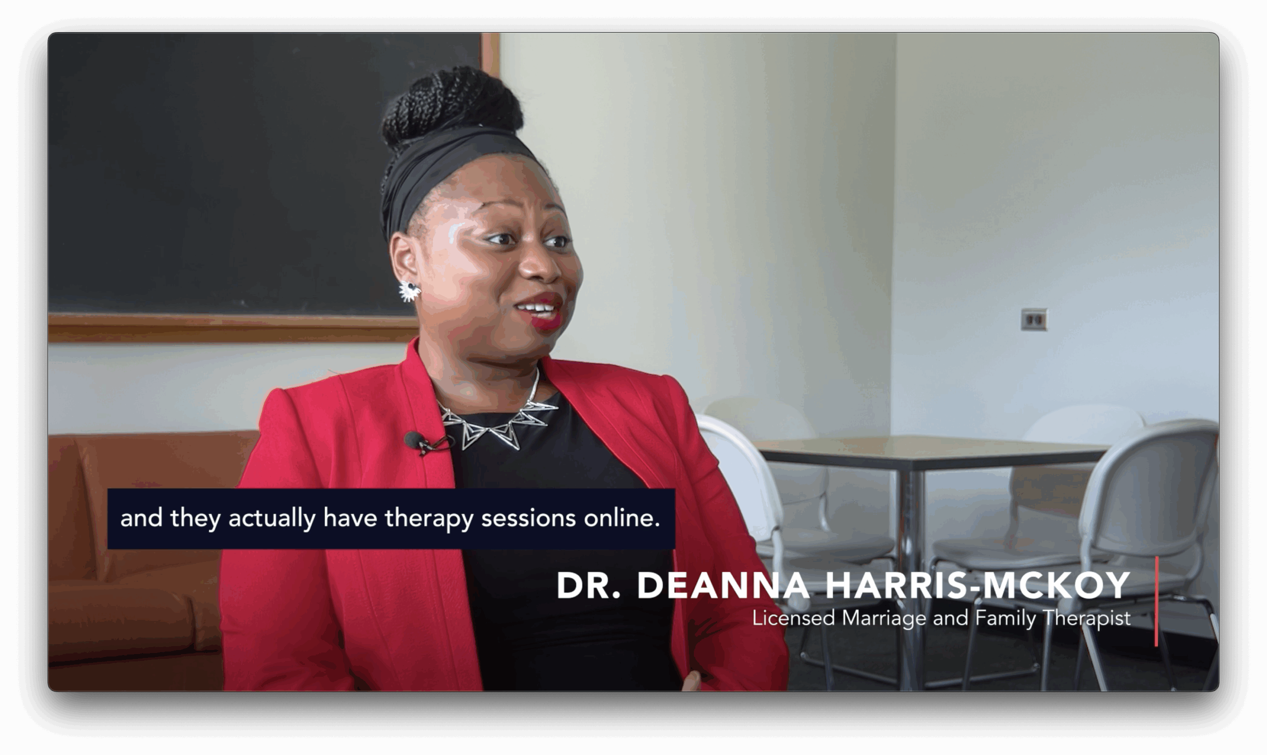 Dr Deanna Harris McKoy in an AAMFT episode of the Jobs of Tomorrow Docuseries