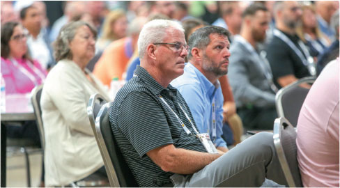 an attentive crowd enjoyed the corrweek tech talks