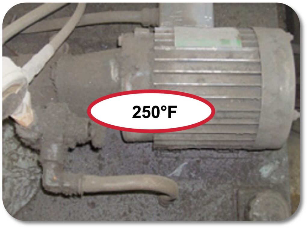 Electric motor dirty and overheated