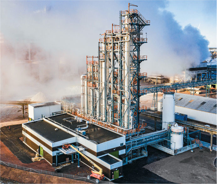 the modular methanol purification plant at sodras monsteras mill in sweden