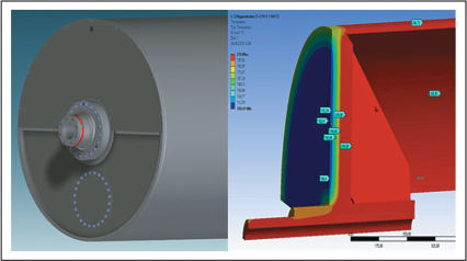 sectioned view of the heat protection plates